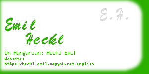 emil heckl business card